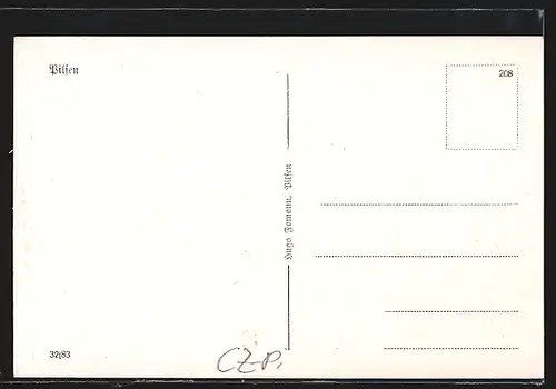 AK Pilsen, Häuserfront mit Geschäften