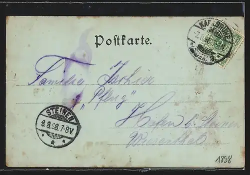 AK Karlsruhe, Thurmberg mit Bergbahn