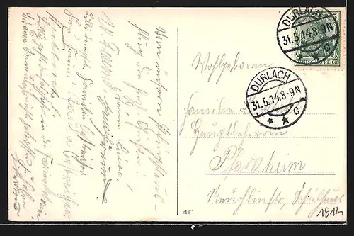 AK Durlach, Turmberg mit Zahnradbahn