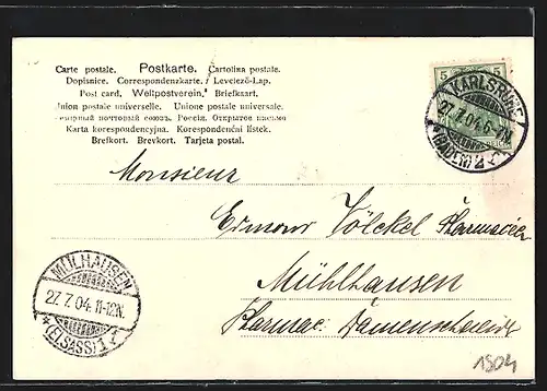 AK Karlsruhe-Durlach, Turmberg und Drahtseilbahn