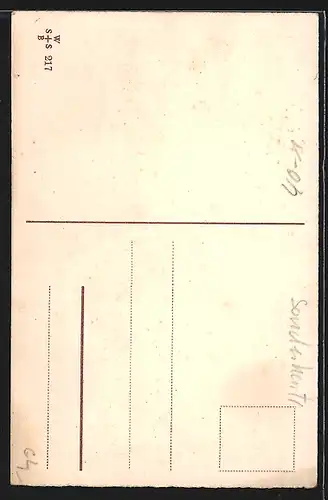 AK 10 Gebote für Jünglinge, Jüngling begleitet Dame, frauenfeindlicher Humor