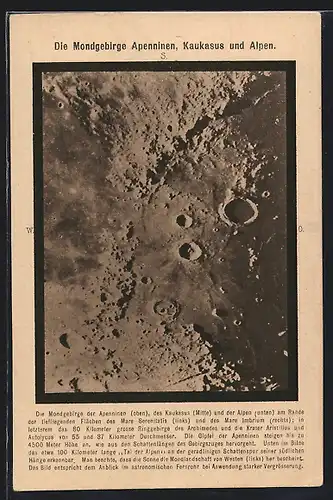 AK Die Mondgebirge Apenninen, Kaukasus und Alpen