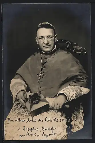 AK Porträt von Josephus, Bischof von Basel u. Lugano