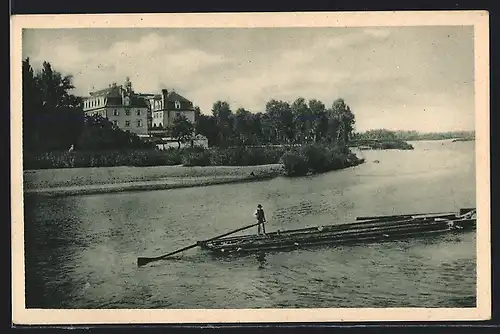 AK Bad Pis Yan, Partie auf dem Waagflusse