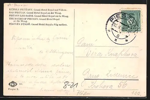 AK Bad Pis Yan, Partie auf dem Waagflusse