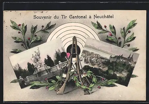 AK Neuchatel, Souvenir du Tir Cantonal, Schiesswettbewerb