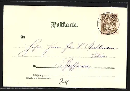 AK Schlitten-Gespann der russischen Post
