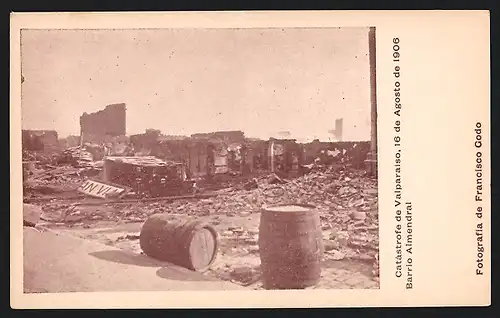 AK Valparaiso, Catástrofe de 1906, Barrio Almendral