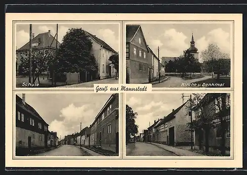 AK Mannstedt, Schule, Kirche und Denkmal
