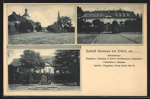 AK Gebesee bei Erfurt, Schloss und Kirche