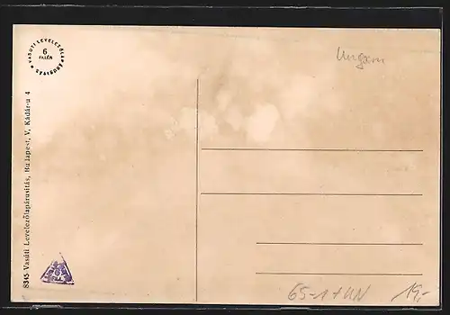 AK Bekescsaba, Bahnhof aus der Vogelschau