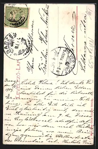 AK Isaszeg, Vasutallomas, Templom, Bahnhof