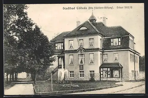 AK Kölleda, Stadtbad Otto Feistkorn-Stiftung, Erbaut 1912-13
