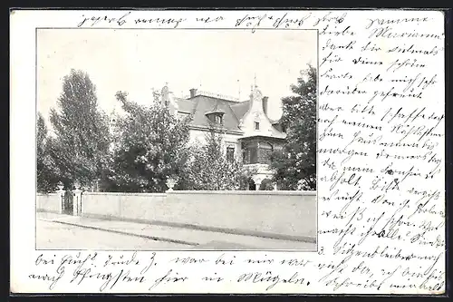 AK Mügeln, Villa Straube in der Reichelstrasse 3