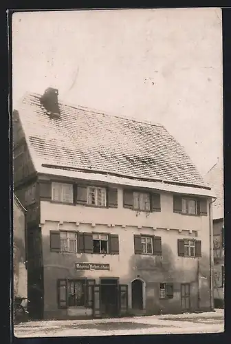 Foto-AK Buchau /Federsee, Metzgerei Hauler 1910