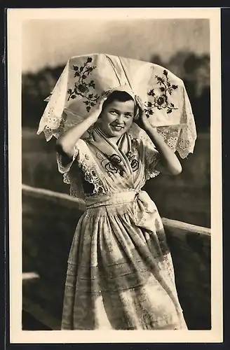 AK Junge Sorbin in Spreewälder Tracht