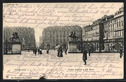 AK Torino, Piazza Castello e Via Roma