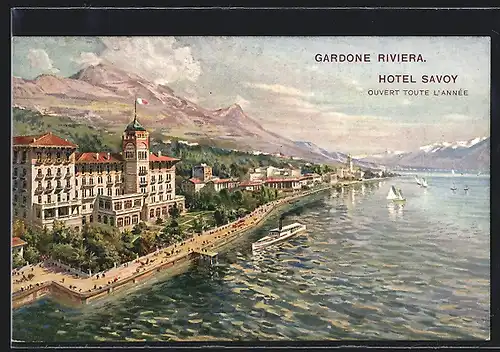 AK Gardone Riviera, Hotel Savoy, Schiff