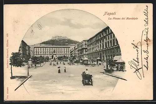 AK Napoli, La Piazza del Municipio