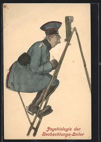 AK Psychologie der Beobachtungs-Leiter, Soldat mit Feldstecher