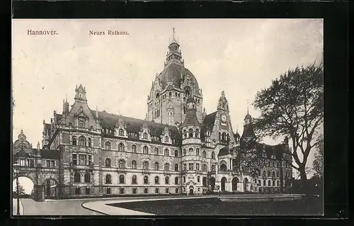 AK Hannover, Blick auf das neue Rathaus