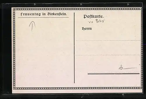 Künstler-AK Birkenstein, Menschenmenge beim Frauentag