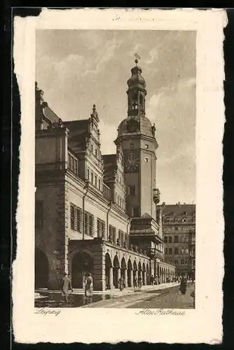 AK Leipzig, Partie am alten Rathaus