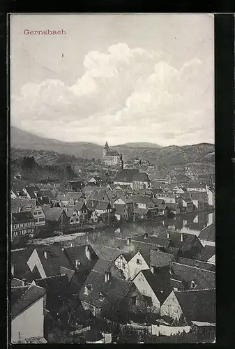 AK Gernsbach, Panoramablick