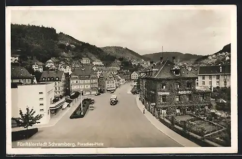 AK Schramberg, Strasse am Paradies-Platz