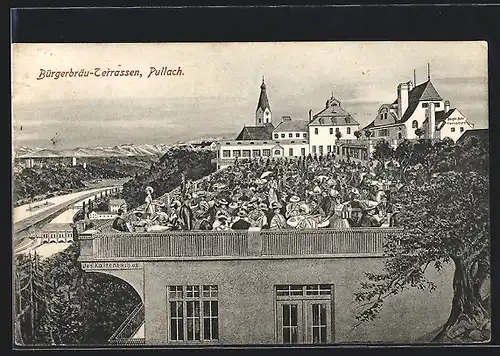 AK Pullach, Bürgerbräu-Terrassen