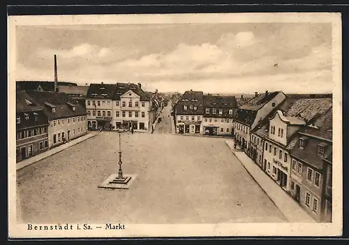 AK Bernstadt i. Sa., Markt