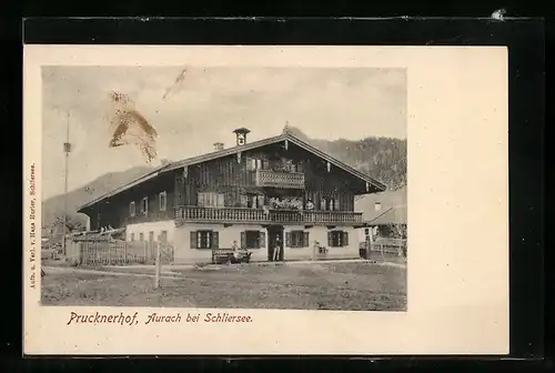 AK Aurach / Schliersee, Gasthaus Prucknerhof