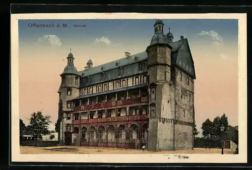 AK Offenbach a. M., Blick zum Schloss