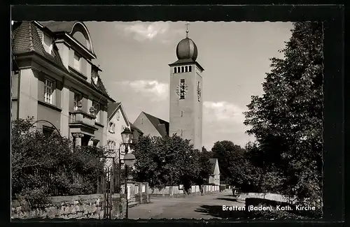 AK Bretten (Baden), Blick zur Kath. Kirche