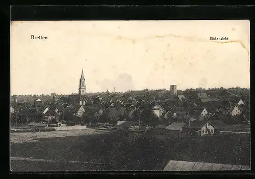 AK Bretten, Südansicht der Stadt