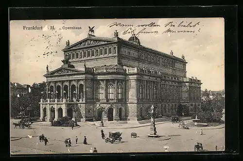 AK Frankfurt a. M., Opernhaus