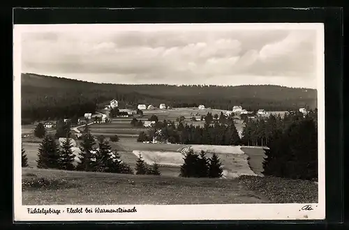 AK Fleckl / Warmensteinach, Ortsansicht aus der Vogelschau