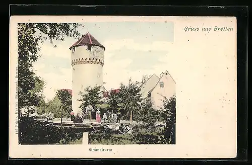 AK Bretten, Simmelturm im Stadtgarten