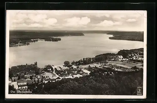 AK Altenhof am Werbellinsee, Fliegeraufnahme der Ortschaft