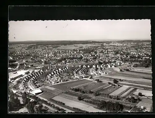 AK Bretten / Baden, Gesamtansicht vom Flugzeug aus gesehen