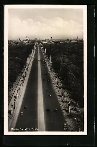 AK Berlin-Tiergarten, Ost-West-Achse aus der Vogelschau