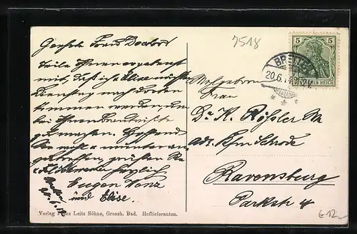 AK Bretten / Baden, Kaiserliches Postamt