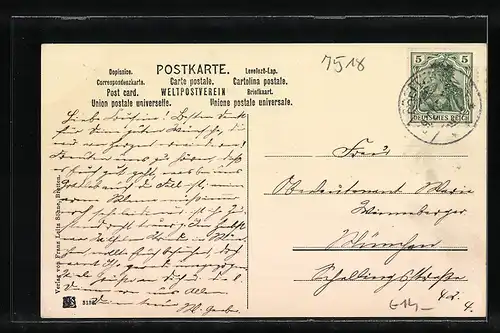 AK Bretten, Marktplatz mit Marktbrunnen