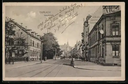 AK Durlach, Gasthaus in der Hauptstrasse