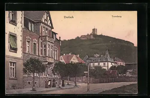 AK Durlach, Blick zum Turmberg