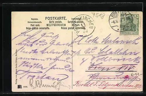 AK Bretten, Marktplatz mit Marktbrunnen