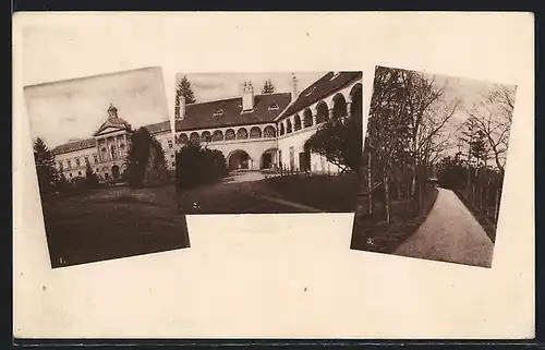 AK Topolcany, Zamok, Rakoczyho dvor, Pohled v parku