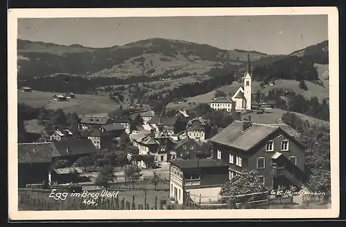 AK Egg, Ortsansicht aus der Vogelschau mit Umgebung