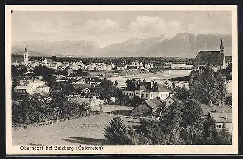 AK Oberndorf bei Salzburg, Gesamtansicht aus der Vogelschau