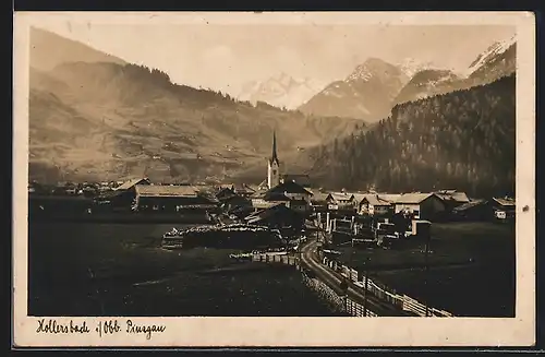 AK Hollersbach im Pinzgau, Ortsansicht mit Bergpanorama